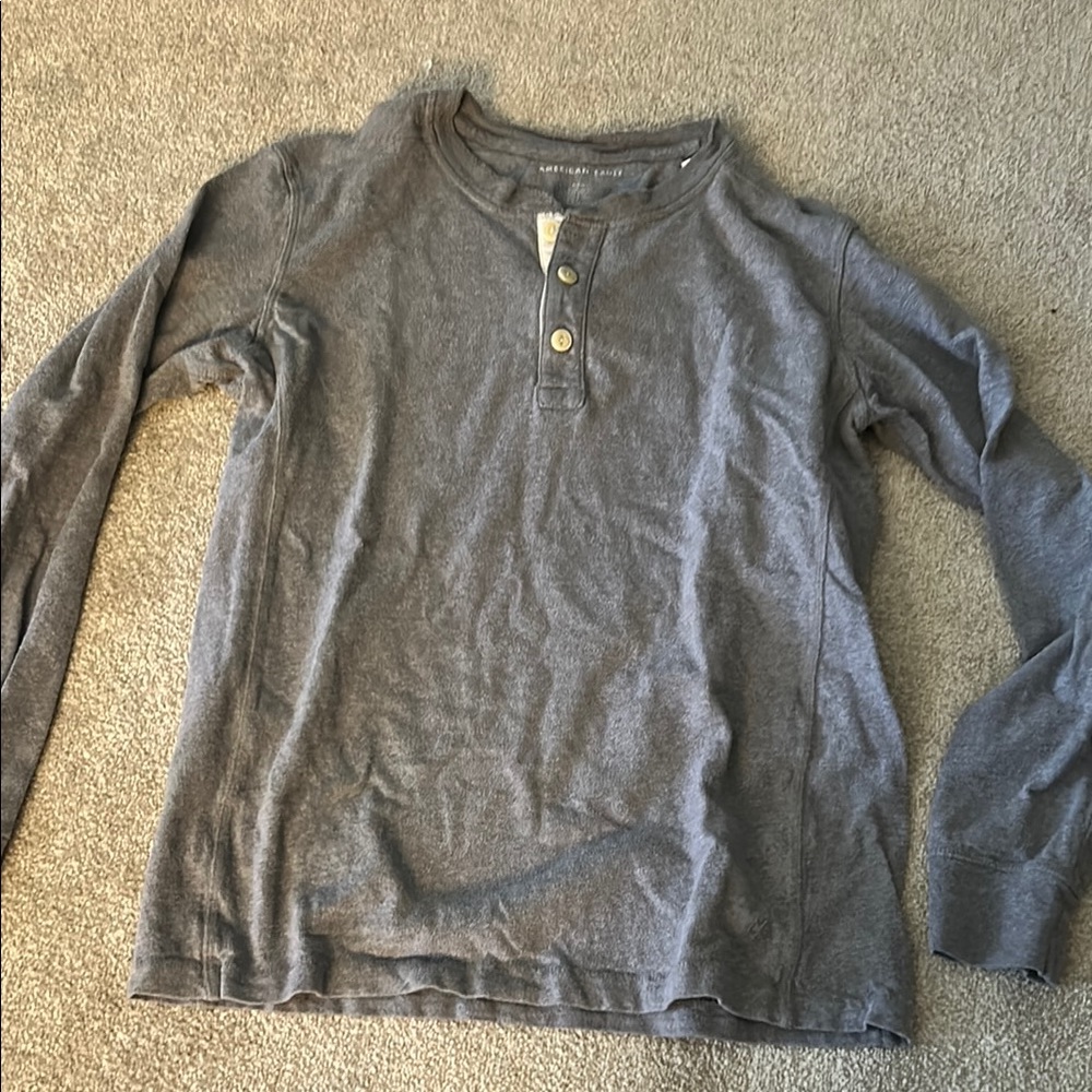 American Eagle Outfitters Gray Long Sleeve Tee Soft Cotton